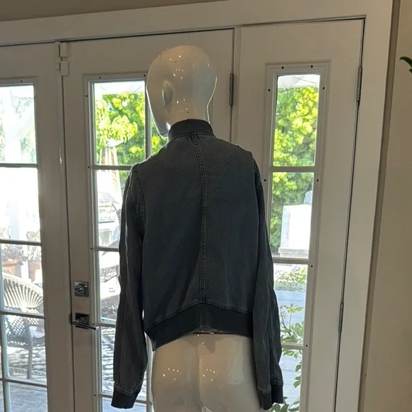 Anthropologie Pilcro Denim Chambray Bomber Jacket Size Small - Picture 8 of 15